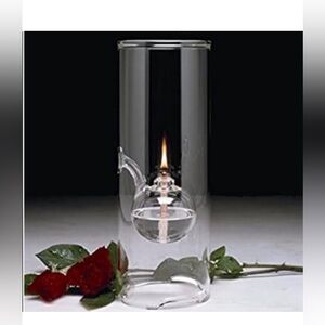 Wolfard 9 inch glass oil lamp